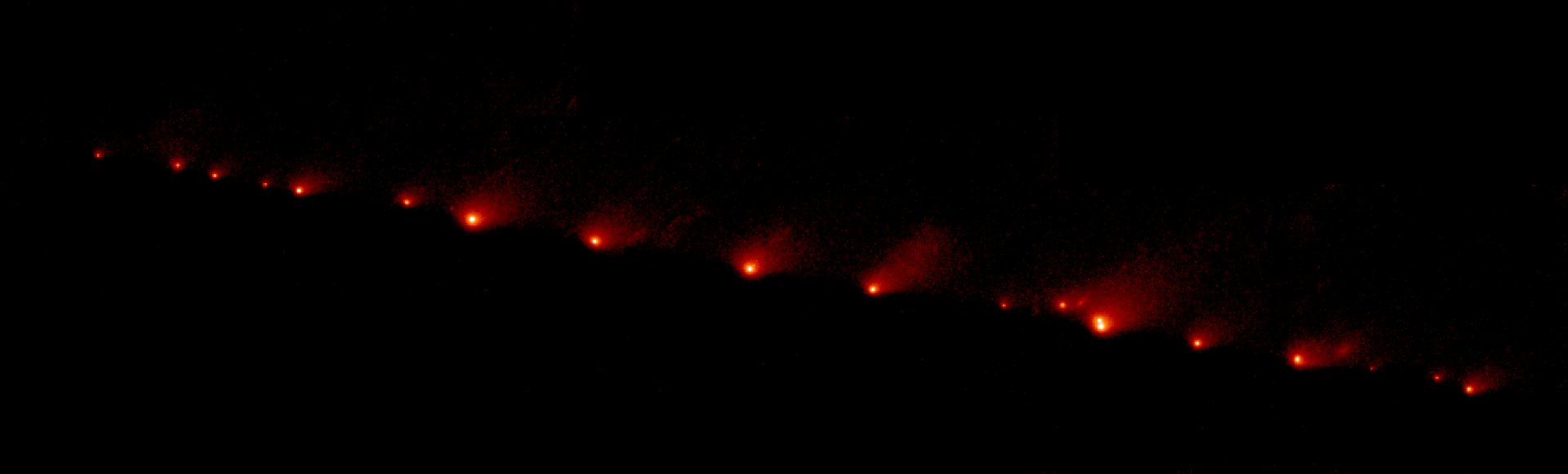 ハッブル宇宙望遠鏡が撮影したシューメーカー・レヴィ第9彗星 wiki