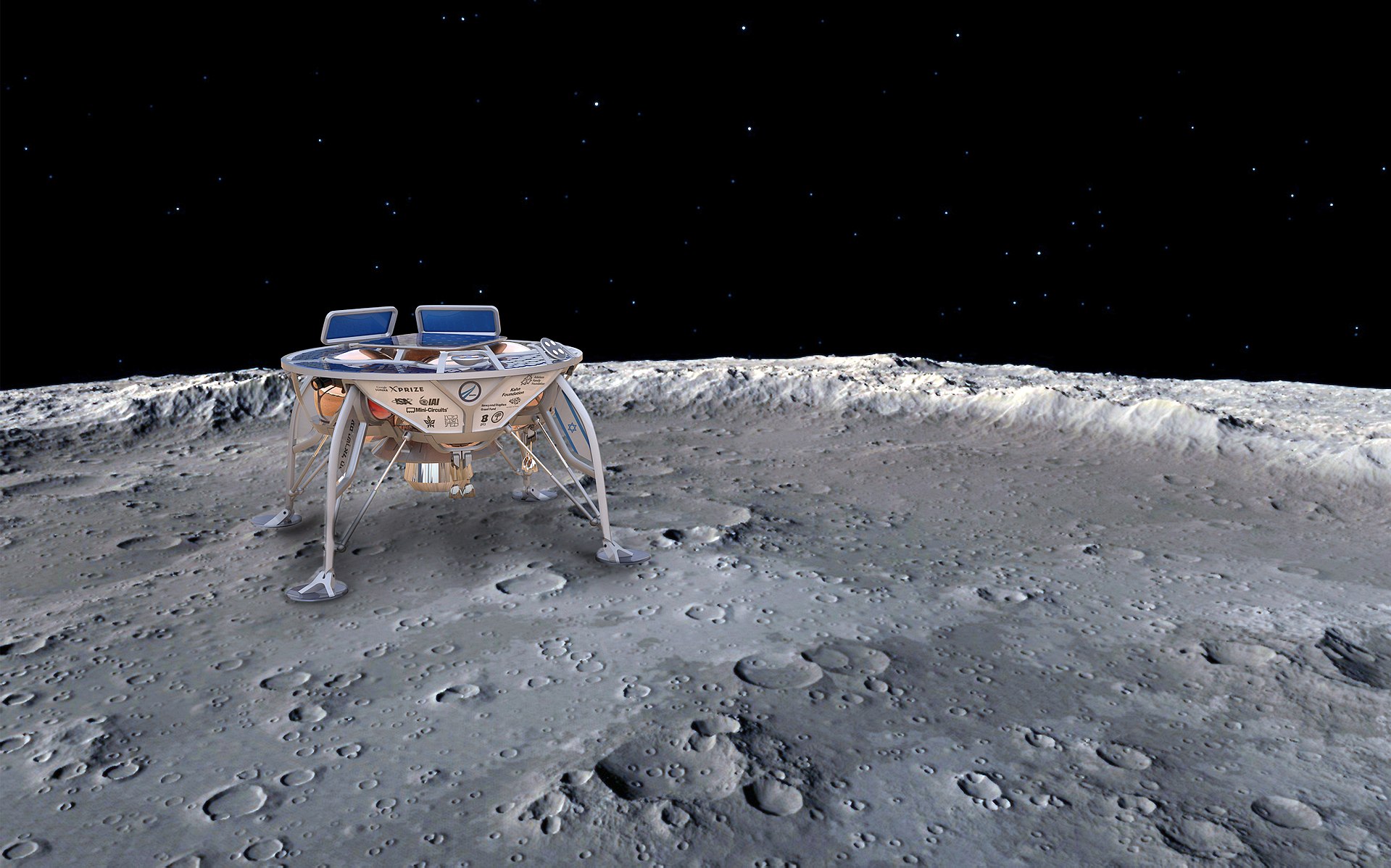 月面に着陸したベレシートの予想図 wikipedia